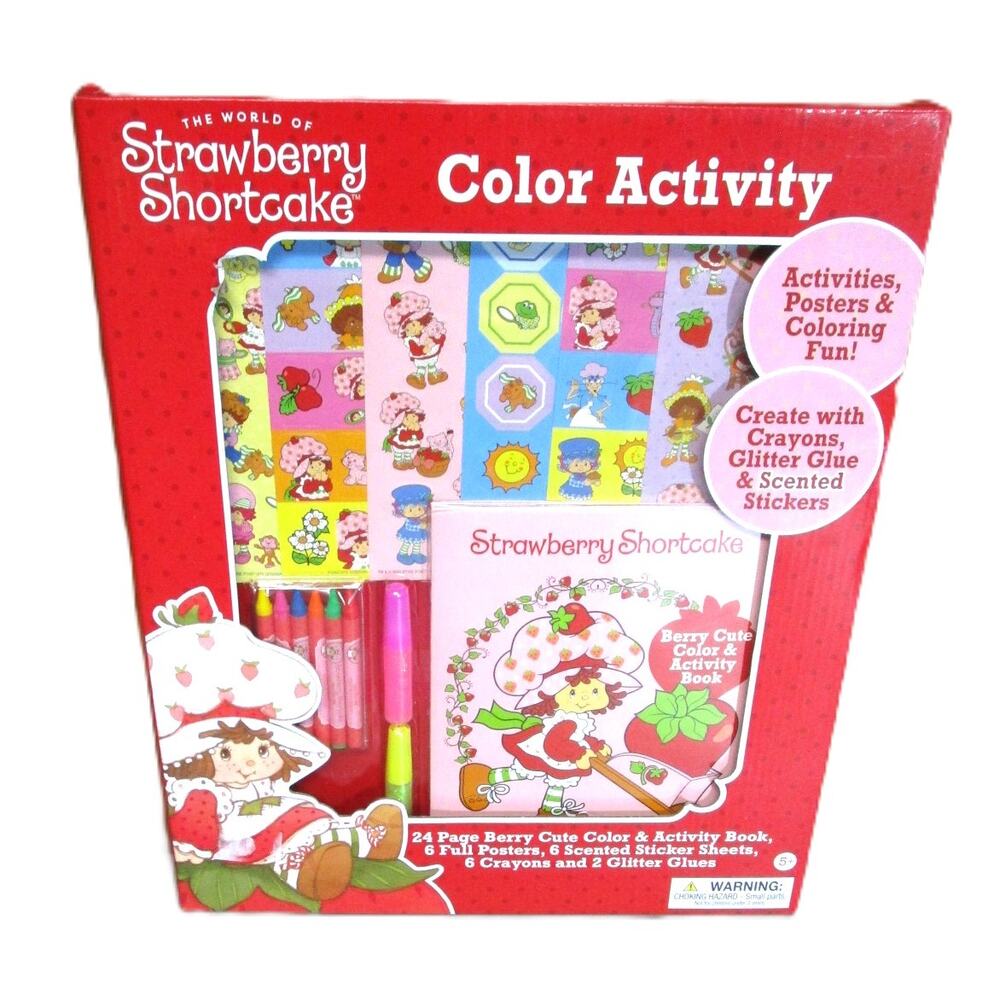 Strawberry Shortcake Color Activity Set Posters Stickers Crayons & Glitter Glue